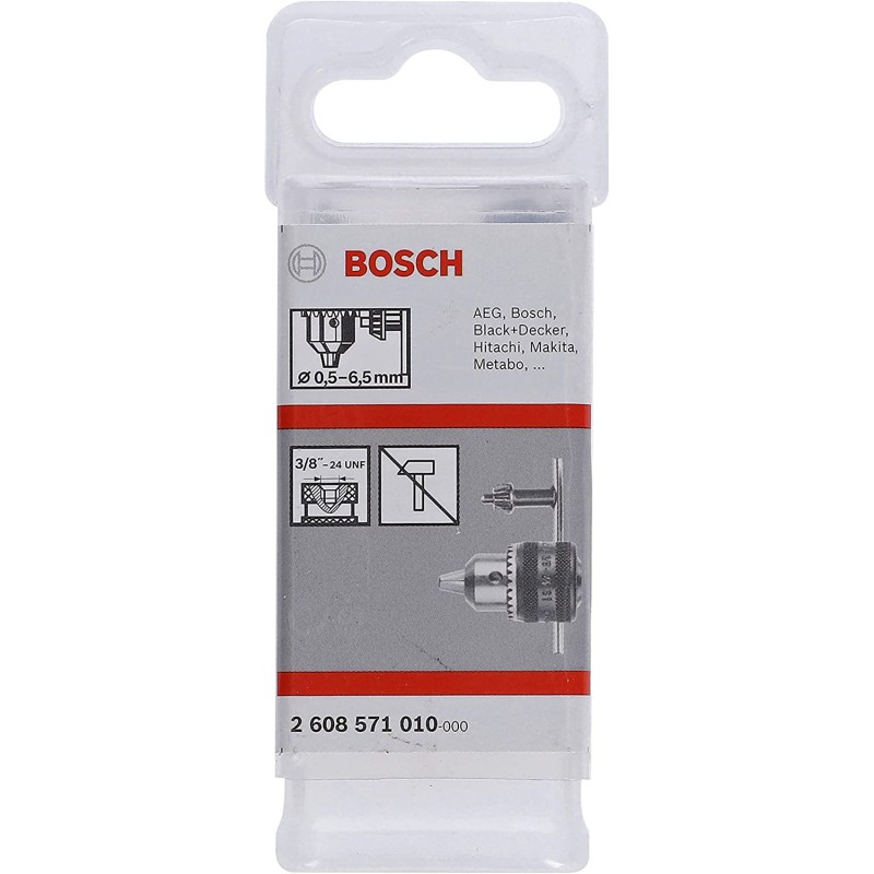 Bosch Mandrina cu coroana dintata, deschidere 0.5 - 6.5mm, prindere 3/8"