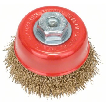 Bosch Perie-oala de sarma ondulata 75 cu invelis din alama 75mm, 0.3mm, M10