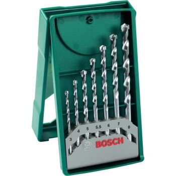 Bosch Set 7 burghie X-Line pentru zidarie, D3-8mm
