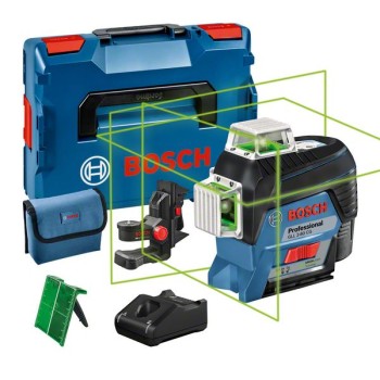 Bosch GLL 3-80 CG + BM1 Nivela laser cu linii, 30m, receptor 120m, precizie 0.2mm/m + 1 x Acumulator GBA 12V 2.0Ah + Incarcator rapid GAL 1230 CV + L-Boxx 136