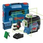 Bosch GLL 3-80 CG + BM1 Nivela laser cu linii, 30m, receptor 120m, precizie 0.2mm/m + 1 x Acumulator GBA 12V 2.0Ah + Incarcator rapid GAL 1230 CV + L-Boxx 136