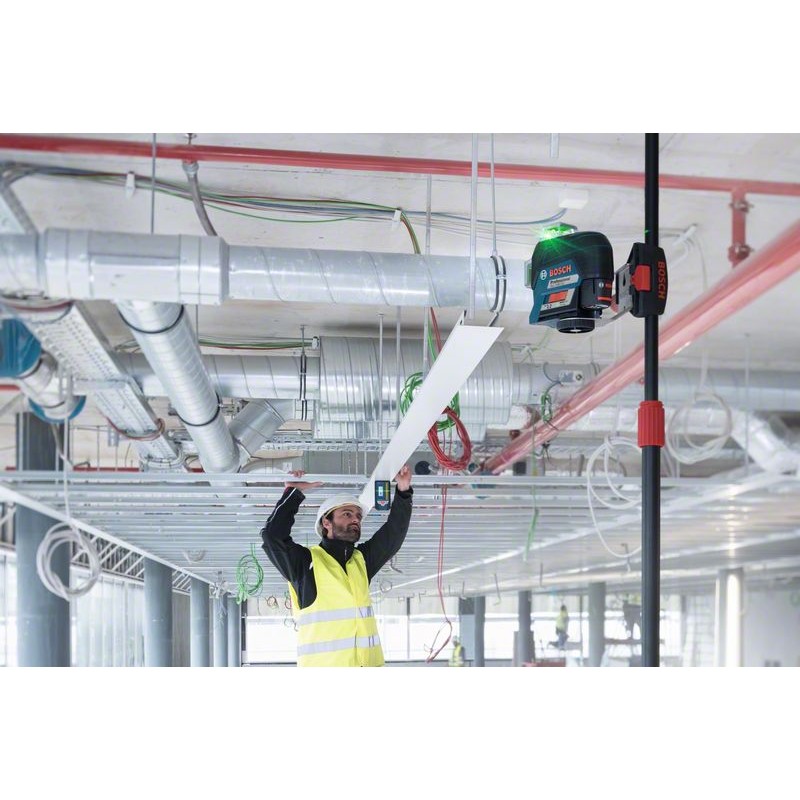 Bosch GLL 3-80 CG + BM1 Nivela laser cu linii, 30m, receptor 120m, precizie 0.2mm/m + 1 x Acumulator GBA 12V 2.0Ah + Incarcator rapid GAL 1230 CV + L-Boxx 136