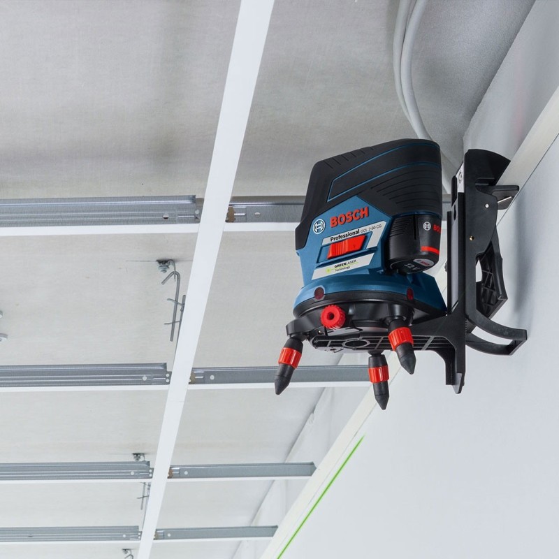 Bosch RM3 Suport rotativ motorizat pentru nivele laser cu linii + Telecomanda RC 2 + Baterii 1.5V + BM 3 Suport pentru perete + adaptor; compatibil cu : GCL 2-50 C - GCL 2-50 CG