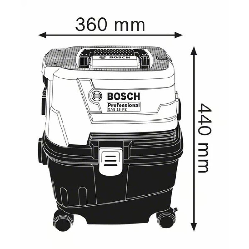 Bosch GAS 15 Aspirator, 1100W, 10L