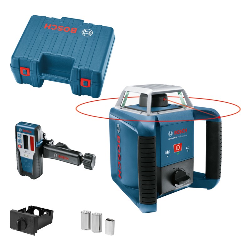 Bosch GRL 400 H Nivela laser rotativa, 20m, receptor 400m, precizie 0.08 mm/m