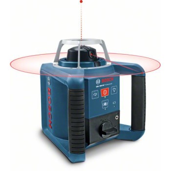 Bosch GRL 300 HV+LR1+RC1+WM4 Set nivela laser rotativa, 60m, receptor 300m, precizie 0.1 mm/m
