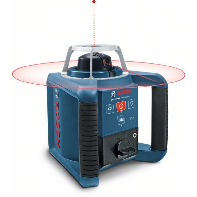 Bosch GRL 300 HV+LR1+RC1+WM4 Set nivela laser rotativa, 60m, receptor 300m, precizie 0.1 mm/m