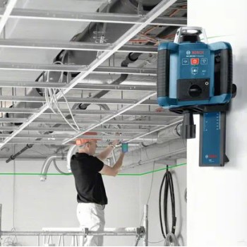 Bosch GRL 300 HVG+LR1+RC1+WM4 nivela laser rotativa, 100m, receptor 300m, precizie 0.1 mm/m