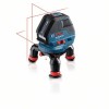 Bosch GLL 3-50+BM1+LR2 nivela laser cu linii, 10m, receptor 50m, precizie 0.3 mm/m + 1 baterie 9V (6LR61) + L-Boxx