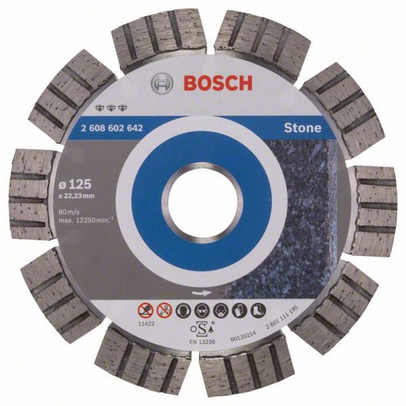 Bosch Disc diamantat Best for Stone 125x22.23x2.2x12mm