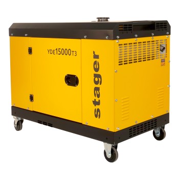Stager YDE15000T3 Generator insonorizat 14kVA, 19A, 3000rpm, trifazat, diesel, pornire electrica
