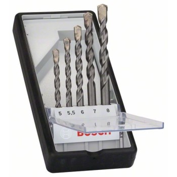 Bosch Set 5 burghie pentru beton Robust Line CYL-3, D5-8mm