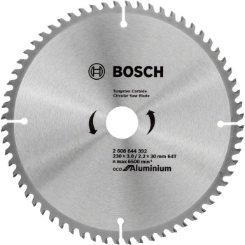 Bosch Panza ferastrau circular Eco pentru Aluminiu, 230x30x3mm, 64T