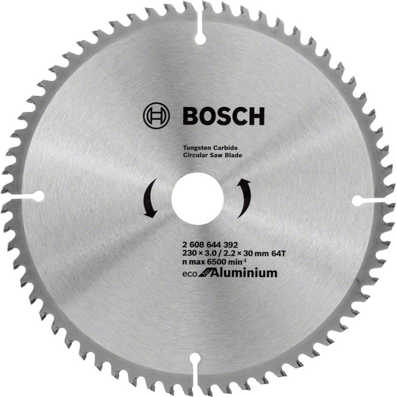 Bosch Panza ferastrau circular Eco pentru Aluminiu, 230x30x3mm, 64T