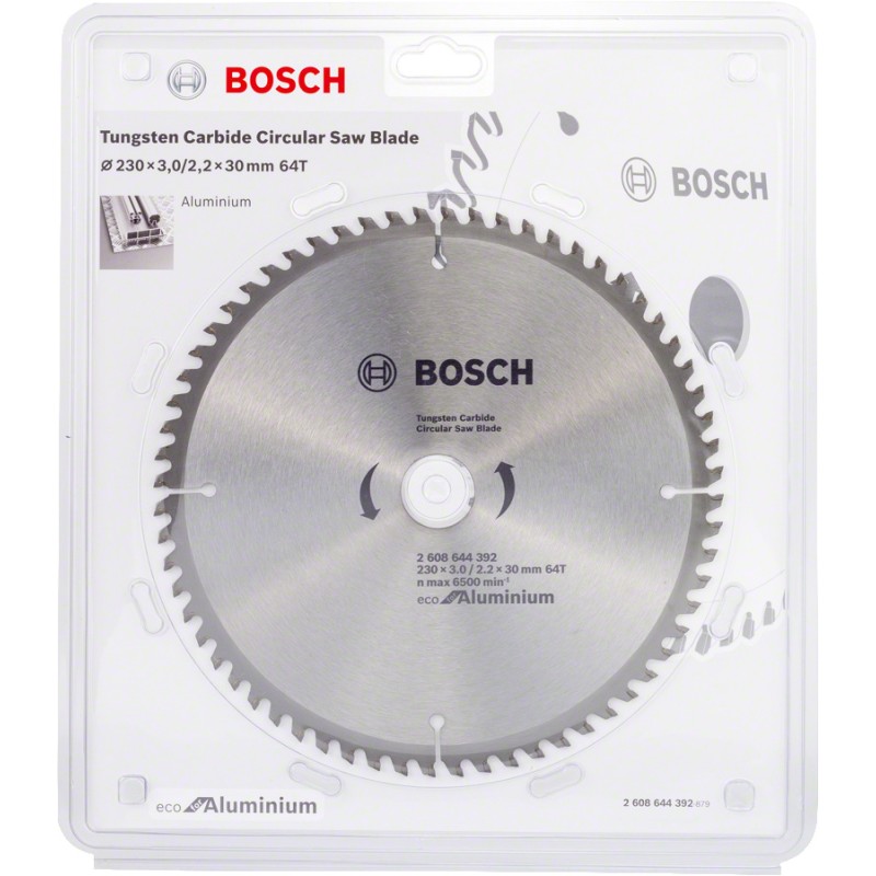 Bosch Panza ferastrau circular Eco pentru Aluminiu, 230x30x3mm, 64T
