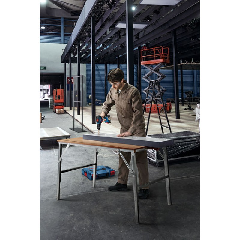 Bosch GSR 18V-50 Masina de gaurit si insurubat cu acumulator + 2 x Acumulatori GBA 18V 5.0Ah  + Incarcator GAL 1880 CV  + L-Boxx