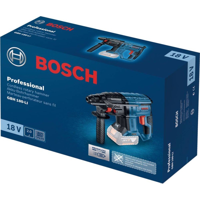 Bosch GBH 180-LI (solo) Ciocan rotopercutor brushless Li-Ion, 2J, fara acumulator in set