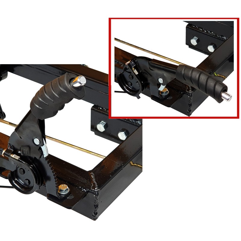 ProGARDEN Campo RM500C remorca 500kg motocultor, 1 osie, prindere bolt, roti profil rutier 5.00-12, 4 prezoane, RIM 3.00B