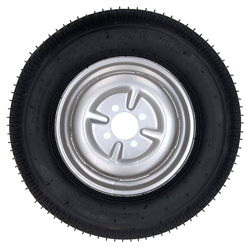 ProGARDEN Set roti complete profil rutier 5.00-12, 4 prezoane, RIM 3.00B