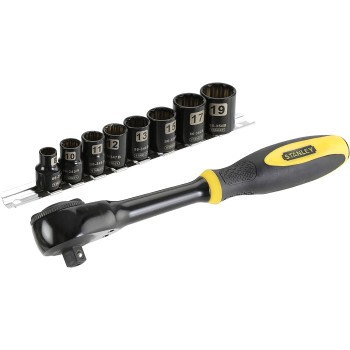 Stanley 0-94-606 Set 3/8 sfm de 9 tubulare cu clichet