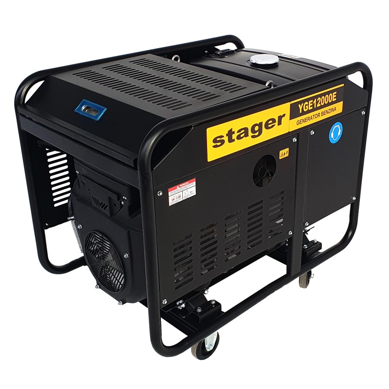 Stager YGE12000E Generator open-frame 10kW, monofazat, benzina, pornire electrica
