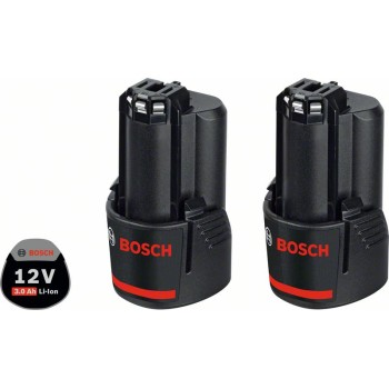 Bosch 2xGBA12V Set 2 acumulatori Li-Ion, 12V, 3Ah