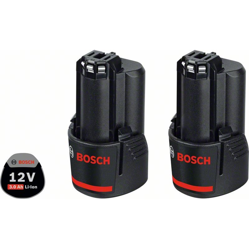Bosch 2xGBA12V Set 2 acumulatori Li-Ion, 12V, 3Ah