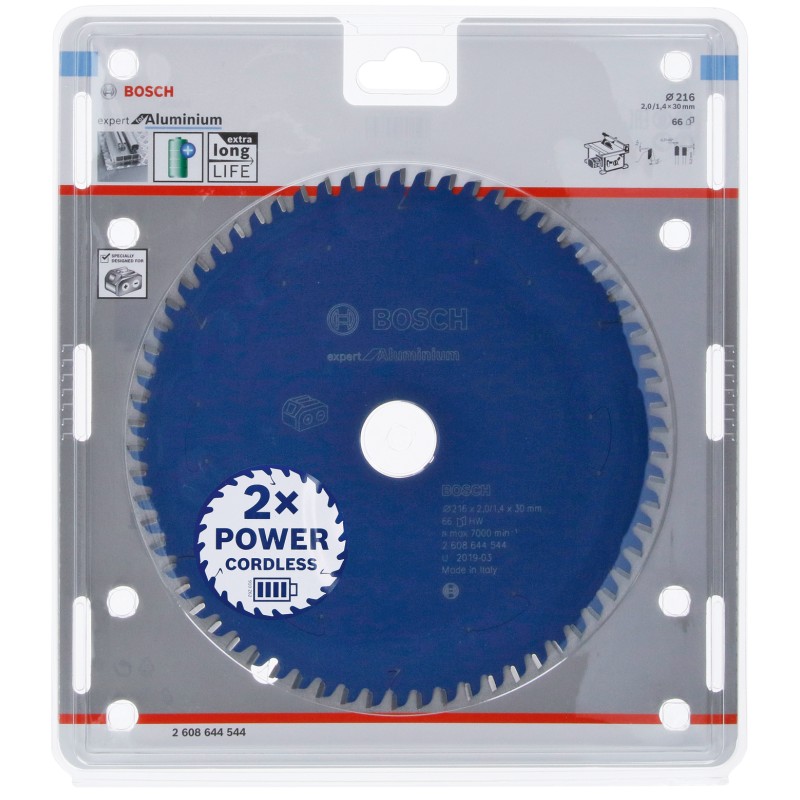 Bosch Panza ferastrau circular cu acumulator Expert for Aluminium T, 216x30x2mm, 66T