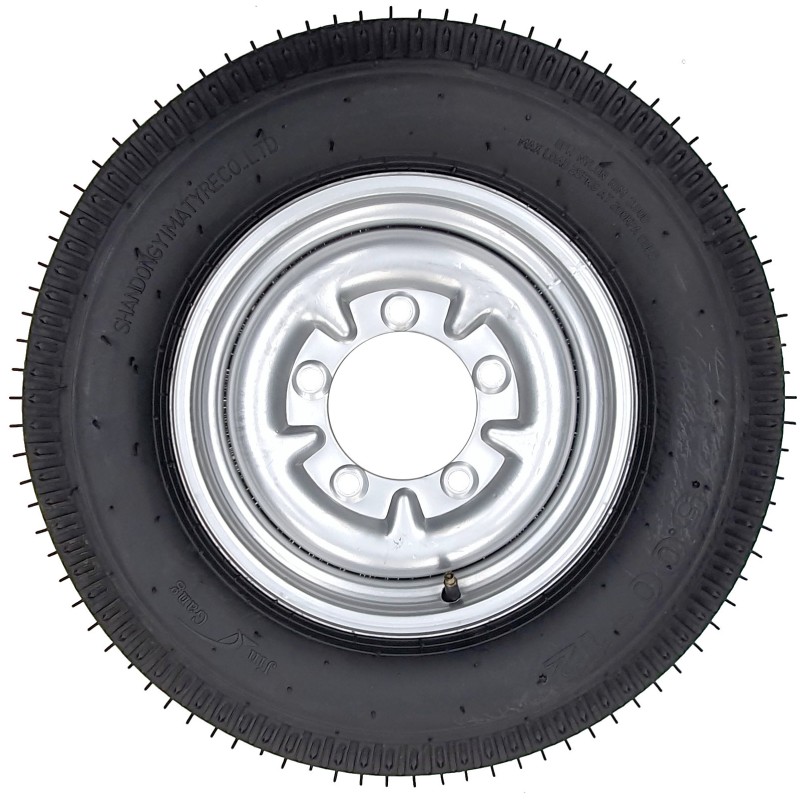 ProGARDEN Set roti complete 5.00-12, 5 prezoane, profil rutier, RIM3.00B