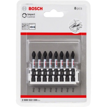 Bosch Set 8 biti impact Insert Bit, 50mm, PH2