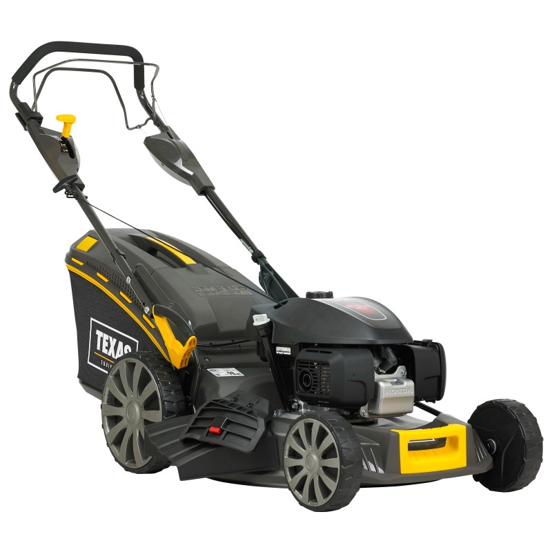 Texas Premium 5390TR/W masina de tuns gazonul motor Honda GCV170 benzina 4.8CP, EU V, autopropulsata, 530mm, 4in1, 4 viteze, sac 65l, reglaj central