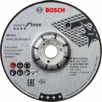 Bosch Set 2 discuri slefuire Expert Inox, 76x4x10mm pentru GWS 12V-76