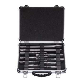 Bosch Set mixt 11 accesorii SDS-Plus-1, 9xburghiu, 1xspitz, 1xdalta, cutie metal
