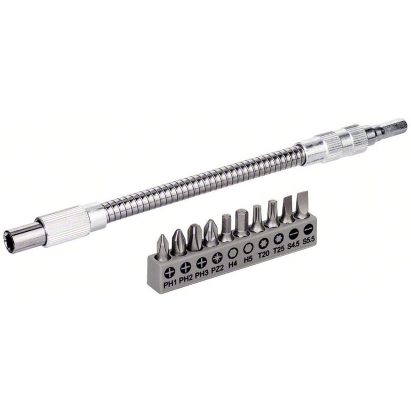 Bosch Set 10 biti + prelungitor flexibil