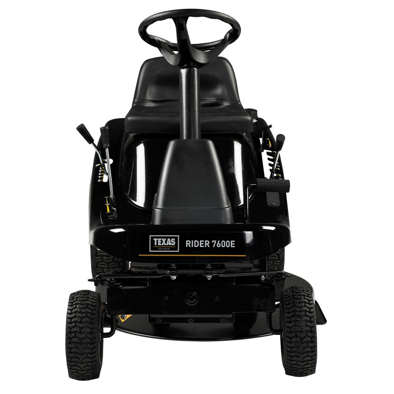 Texas Rider 7600E tractoras pentru tuns gazonul 3 in 1, 12CP, benzina, latime taiere 760mm, inaltime taiere 30-76mm, sac colector 170l, pornire electrica