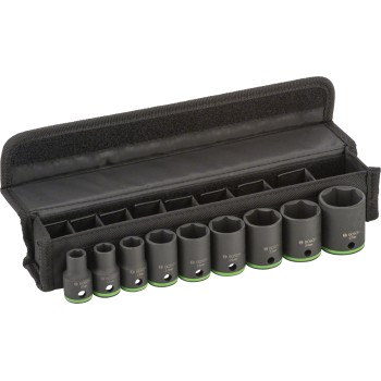 Bosch Set 9 chei tubulare 1/2" standard 10, 12, 13, 17, 19, 21, 22, 24, 27 mm