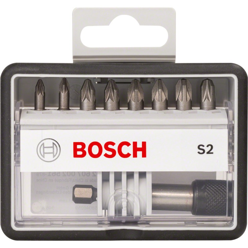 Bosch Set capete de surubelnita Robust Line S PZ, Extra Hard 8+1