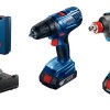 Bosch Kit 2 scule 18V GSR 180-LI Masina de gaurit si insurubat cu 2 acumulatori Li-Ion, 1.5Ah, 54Nm + GDX 180-LI Masina de insurubat cu impact, 180Nm + Valiza