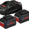 Bosch 2xGBA18V + GAL1880CV Set 2 acumulatori Li-Ion, 18V, 5.5Ah + Incarcator rapid de 8Ah
