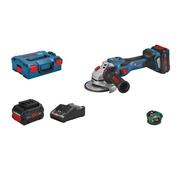 Bosch GWS 18V-15 SC Polizor unghiular cu regulator brushless Biturbo, cu 2 acumulatori ProCore Li-Ion, 8Ah, diametru disc 125 mm + L-BOXX Diametru disc 125 mm