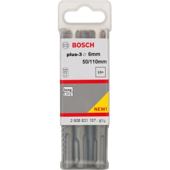 Bosch Set 10 burghie SDS Plus-3, 6x50x110mm