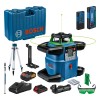 Bosch GRL 650 CHVG Nivela laser rotativa cu laser VERDE (650 m) + Receptor si telecomanda + BT 170 Trepied + GR 500 Rigla