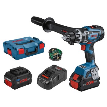 Bosch GSR 18V-150 C Masina de gaurit si insurubat brushless cu 2 acumulatori Li-Ion, 8 Ah, 150 Nm + L-BOXX
