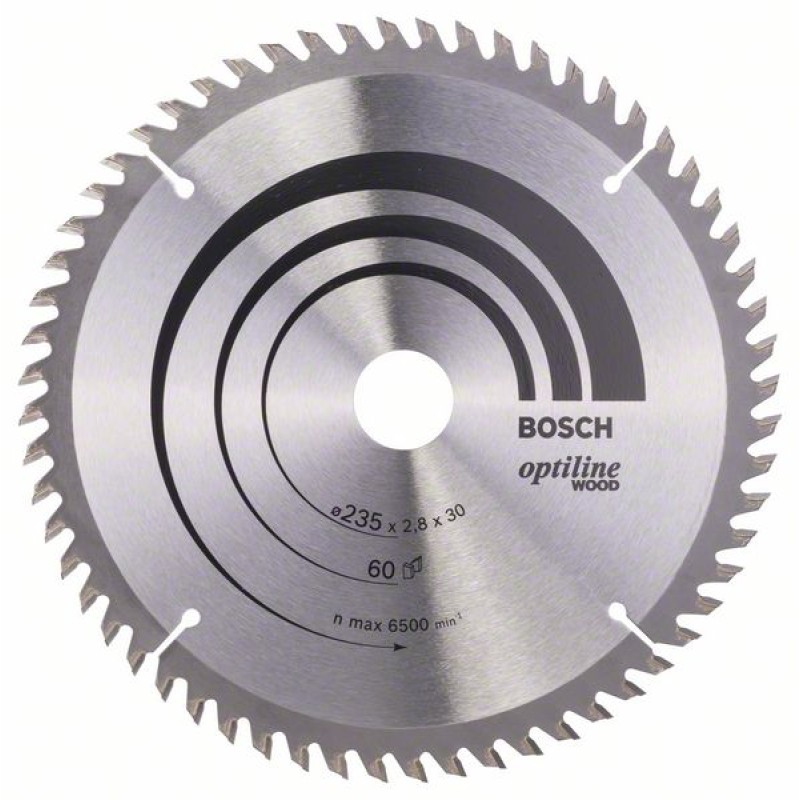 Bosch Panza ferastrau circular Optiline Wood, 235x30x2.8mm, 60T, reductie 25mm