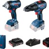 Bosch GDS 18V-400 Surubelnita cu impact brushless 18V + 2 acumulatori Li-Ion, 2Ah si 5Ah, 400Nm + Valiza + GSB 18V-50 Masina de gaurit cu percutie brushless, Li-Ion, 50Nm
