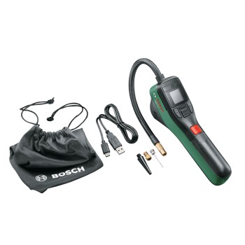 Bosch EasyPump Pompa pneumatica cu acumulator integrat, 3.6V, 3Ah, 10bar, cablu USB + geanta