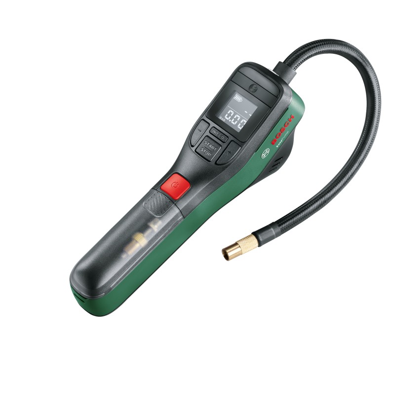 Bosch EasyPump Pompa pneumatica cu acumulator integrat, 3.6V, 3Ah, 10bar, cablu USB + geanta