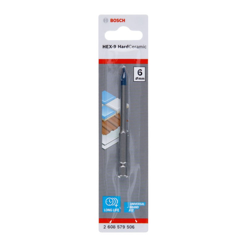 Bosch Burghiu placi ceramice HEX-9 Hard Ceramic, 6x90mm
