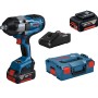 Bosch GDS 18V-1000 Surubelnita cu impact pe acumulator, 1000Nm + 2 x acumulatori  GBA 18V 5.0Ah + incarcator rapid GAL 18V-40 + L-BOXX