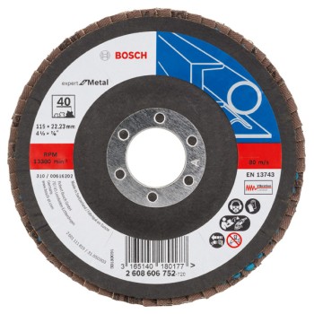 Bosch Disc slefuire cu fibre Expert for Metal 115mm, G40